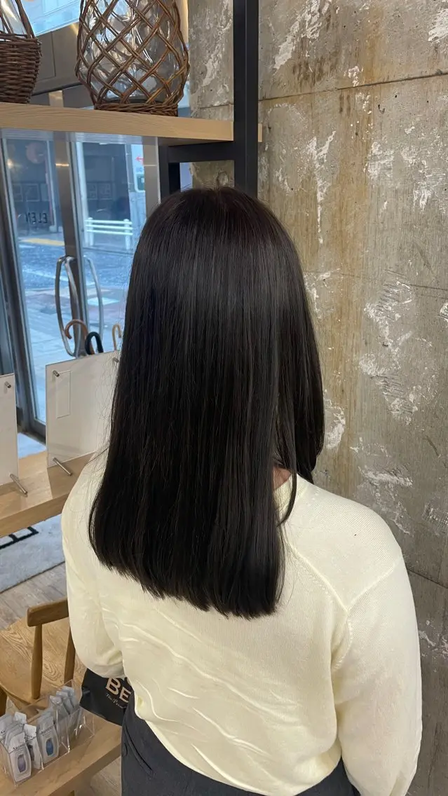 (就活・学生応援)暗髪ワンカラー🖤(超音波TR付き)の写真
