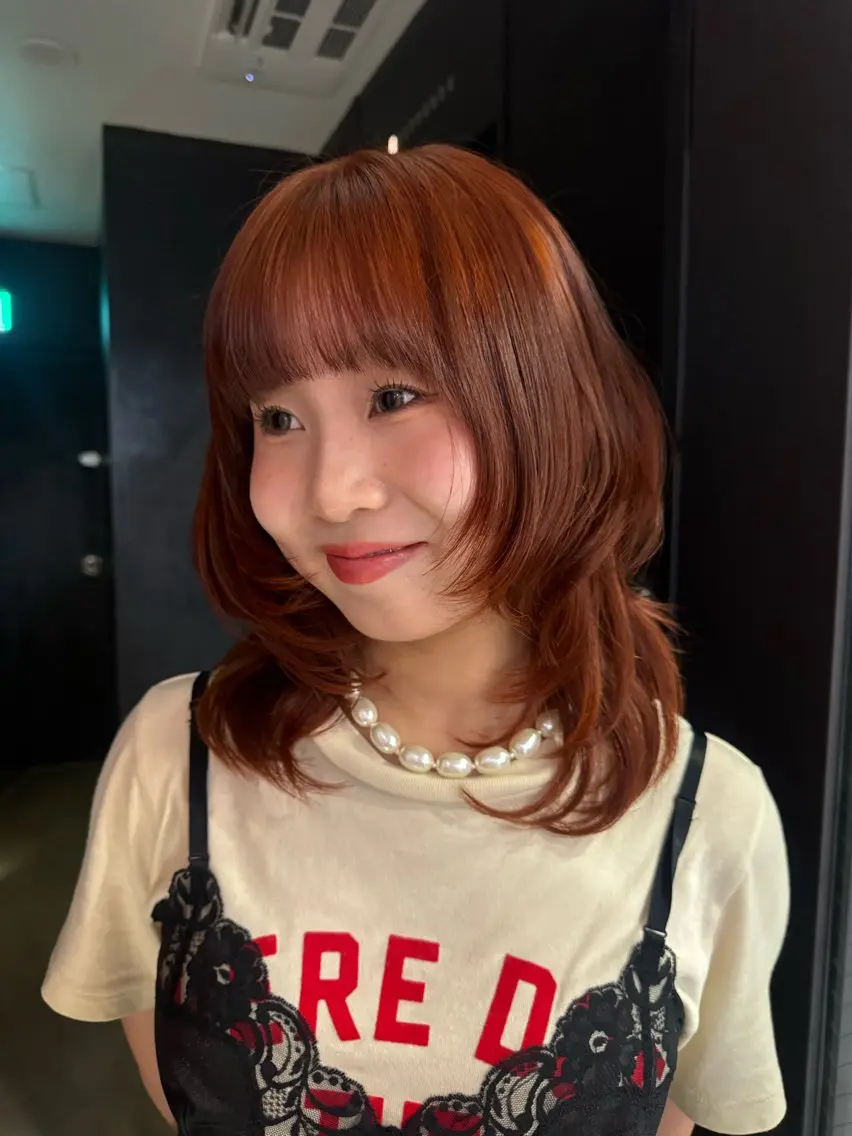 ロング カラー 似合わせピンクカラー 🎀/朋美のヘアスタイル