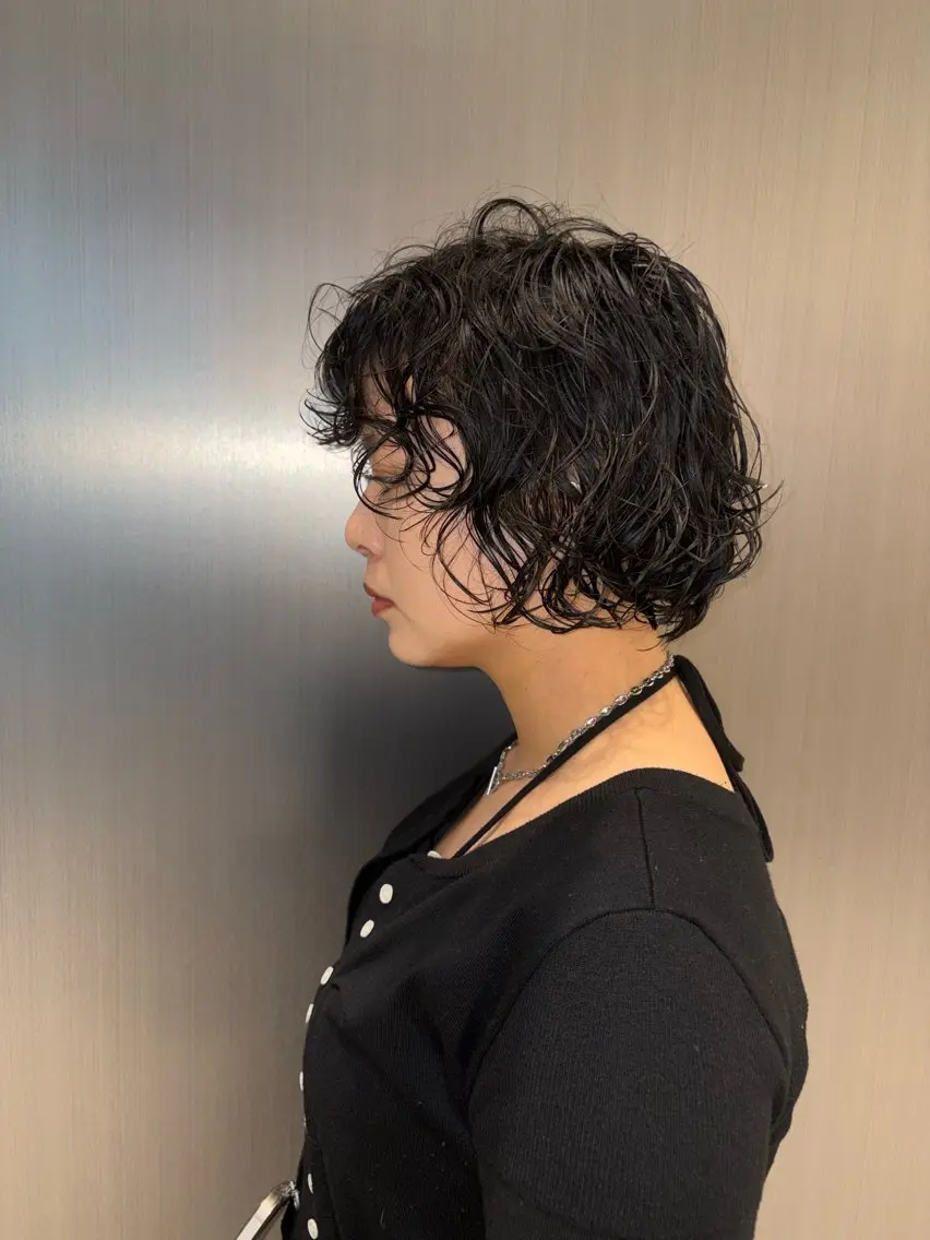 ショート パーマ カット パーマ トリートメント 吉武 茂暉のヘアスタイル