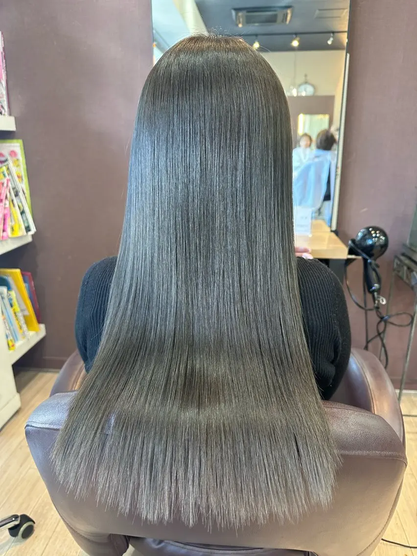 ロング ヘアカラー トリートメント ツヤ髪質改善 💜れいな💜のヘアスタイル