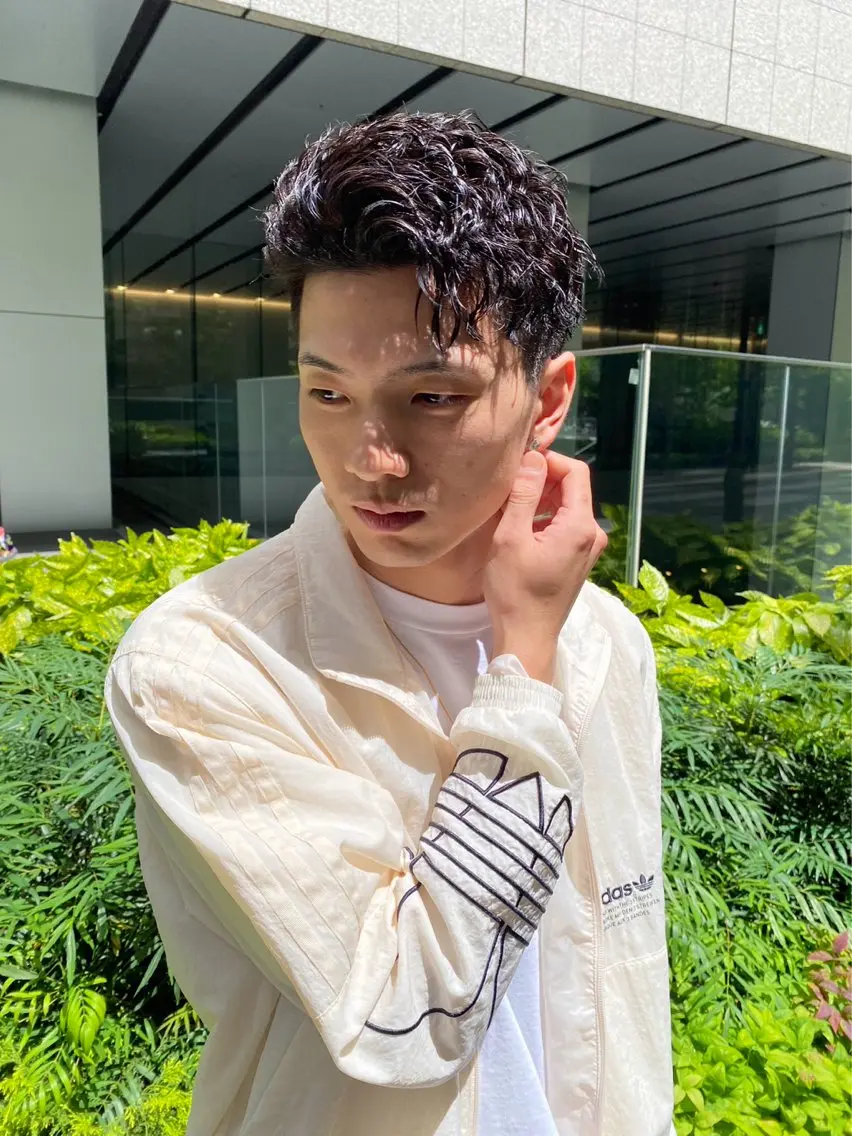 ショート カラー パーマ ヘアアレンジ メンズ カット パーマ メンズ特化酒井翔太 /メンズカット/名駅のヘアスタイル