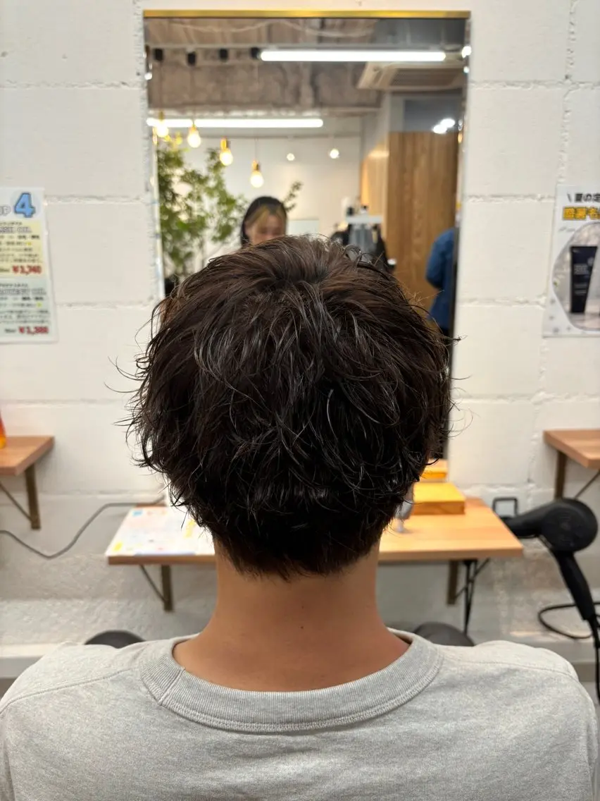 パーマ メンズ TSURUYO ショートモデル募集中のヘアスタイル