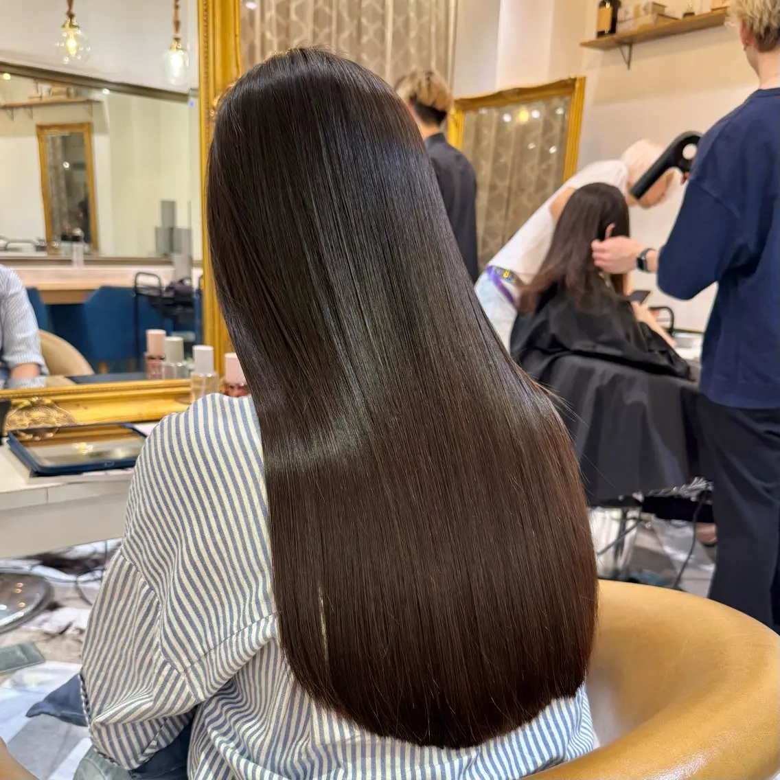 セミロング カラー ヘアアレンジ 縮毛矯正 カット ヘアカラー 縮毛矯正 髪質改善【縮毛矯正】 北千住 田邉 澪のヘアスタイル