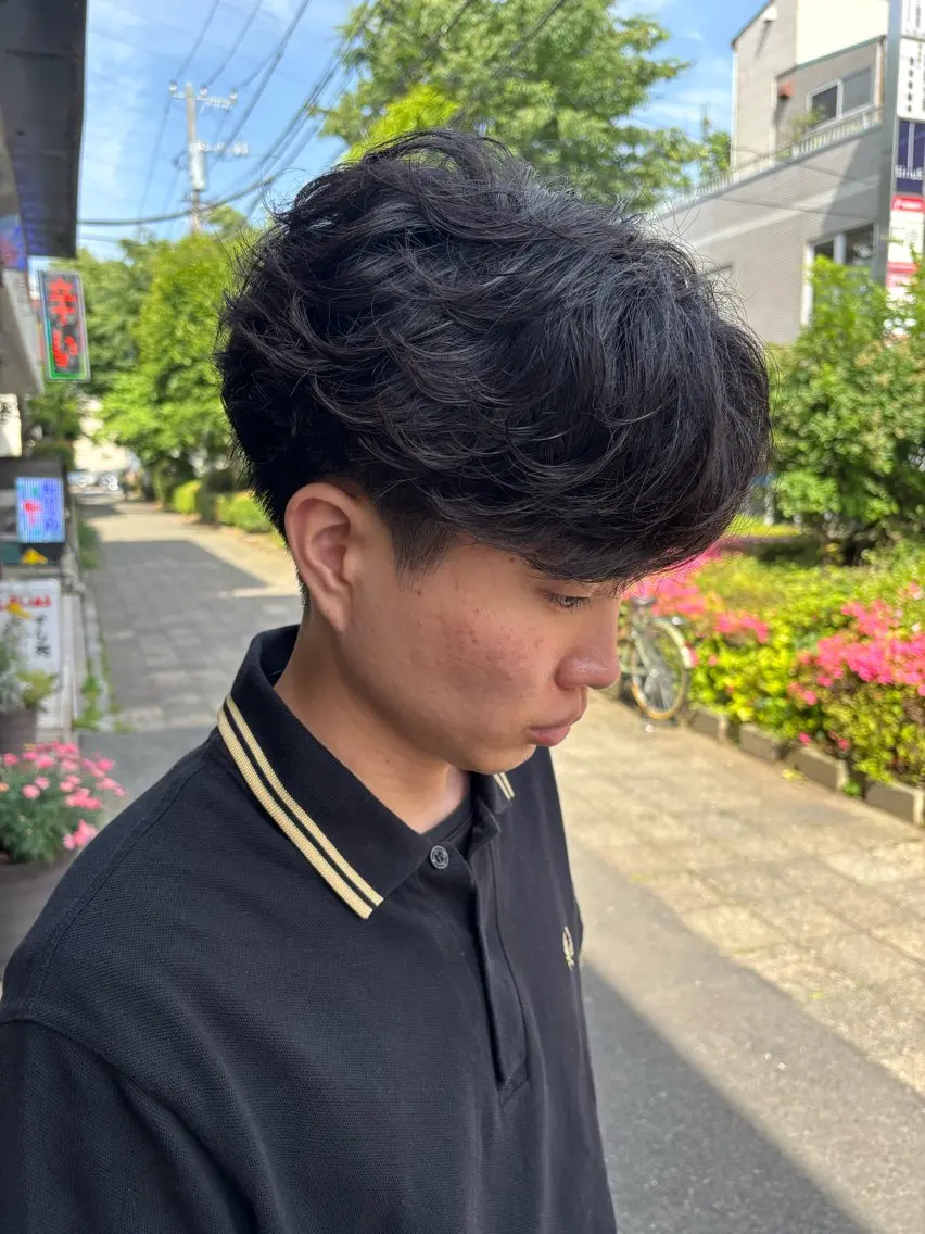 パーマ メンズ フェザーパーマ メンズパーマ カット パーマ トリートメント メンズ&髪質改善縮毛 矯正【平山🔥拓哉】のヘアスタイル