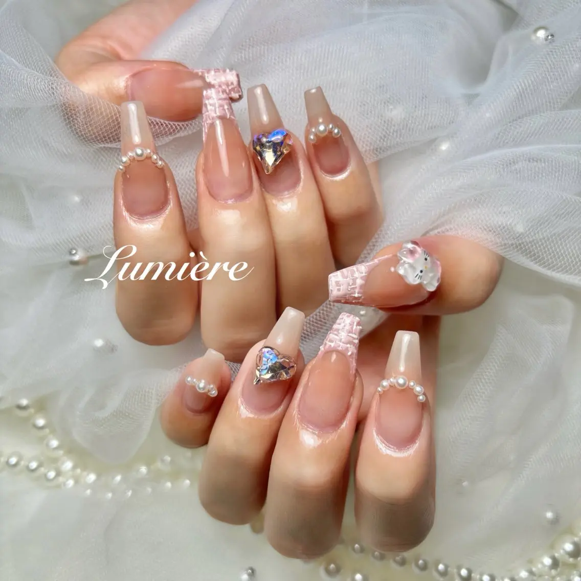 ネイル Lumière｜ ロング｜ワンホンのネイルデザイン