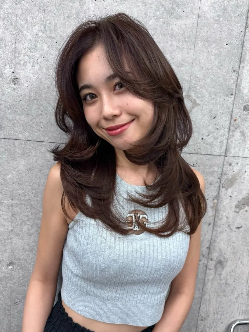 セミロング ヘアカラー †❤︎池袋/カラー/ ENA❤︎†のヘアスタイル