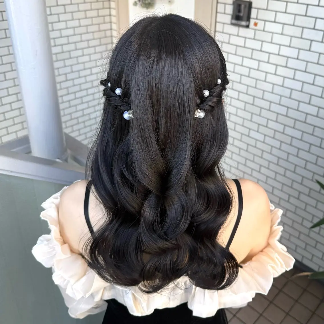 ロング ヘアアレンジ 成人式 ハーフアップ 結婚式・ブライダル 卒業式のヘアスタイル ヨシンモリ 褒められヘアメイク /‎ボブ女子🐶みおのその他イメージ