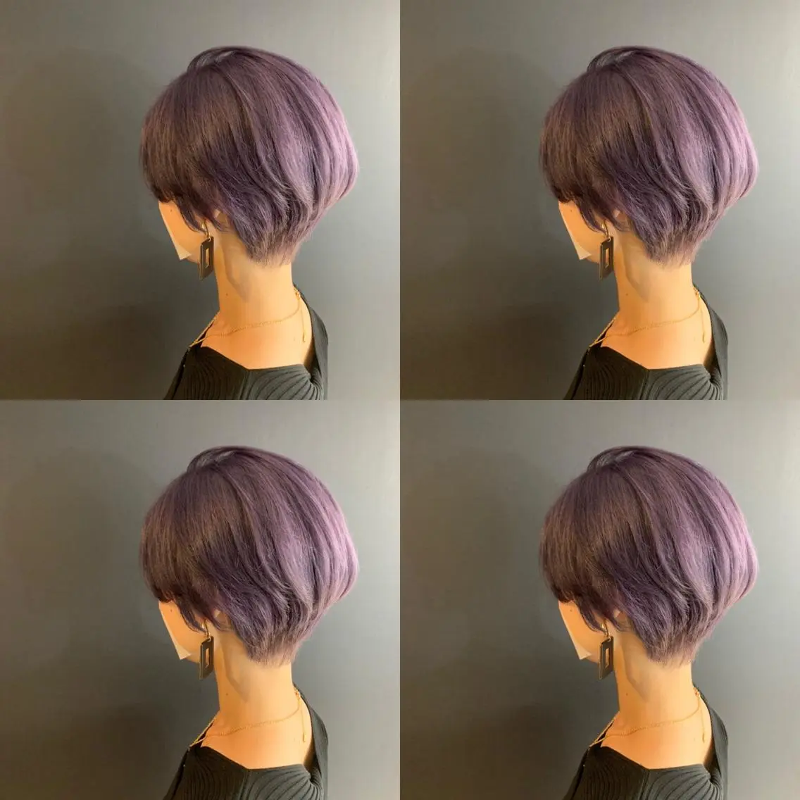 ショート カラー ディープラベンダー ラベンダーカラー カット トリートメント ✨レイヤー/髪質改善 /縮毛矯正✨ナカムラのヘアスタイル