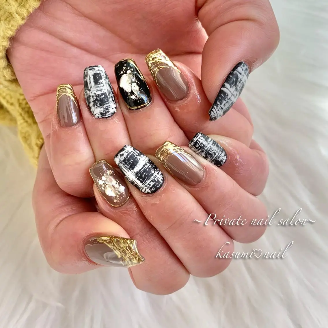 ネイル アートネイル ラメ(グリッター) マグネットネイル ミラーネイル 持ち込み KASUMI♡ Nailのネイルデザイン