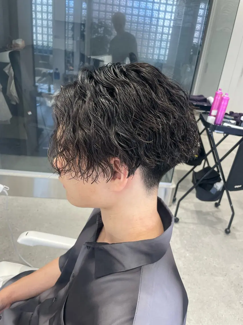 パーマ メンズ 無料ショートモデル 募集中❗️秋山ひらいのヘアスタイル