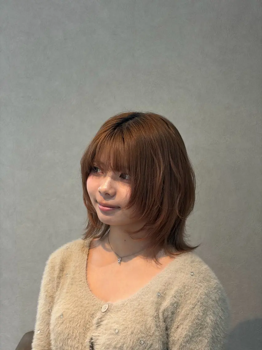 ミディアム ミディアムレイヤー レイヤーカット モデル募集中🪻 れいなのヘアスタイル