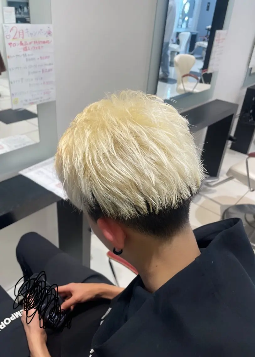 ショート カラー メンズ ヘアカラー トリートメント 💞暖色カラー 💞risaのヘアスタイル