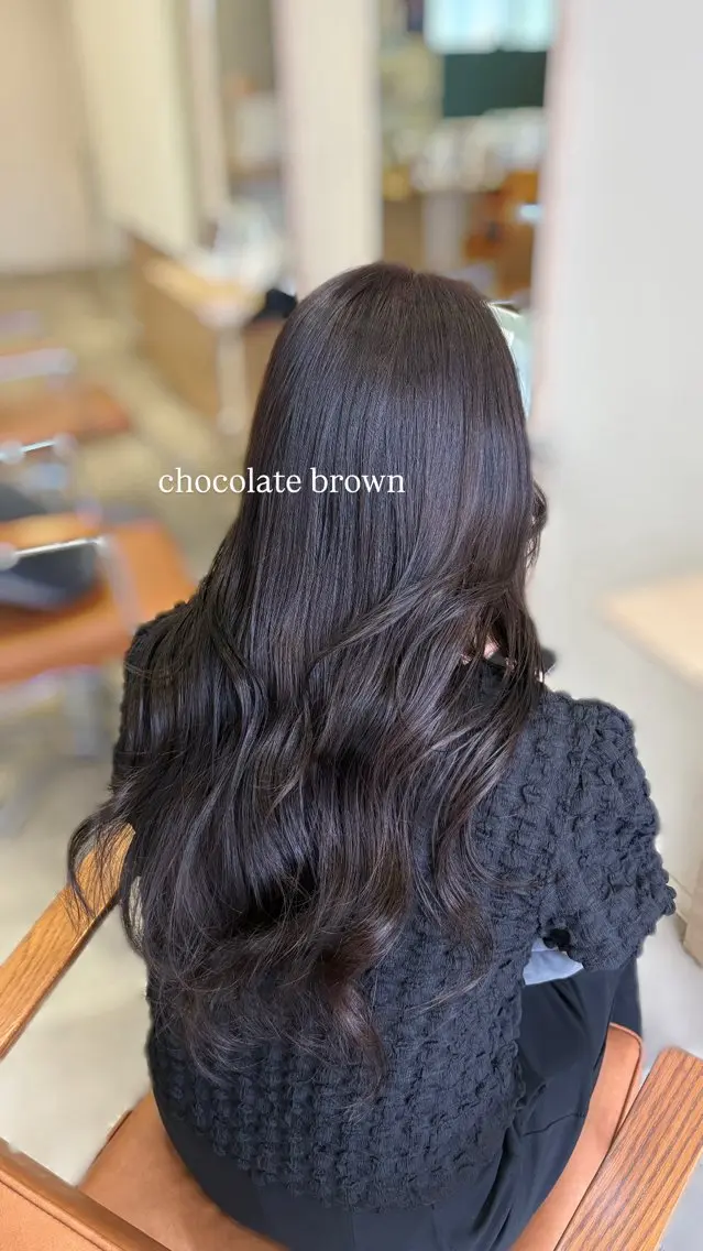 ロング カラー ブラウンカラー チョコレートブラウン 髪質改善 チョコカラー🤎 韓国風/MIHOのヘアスタイル