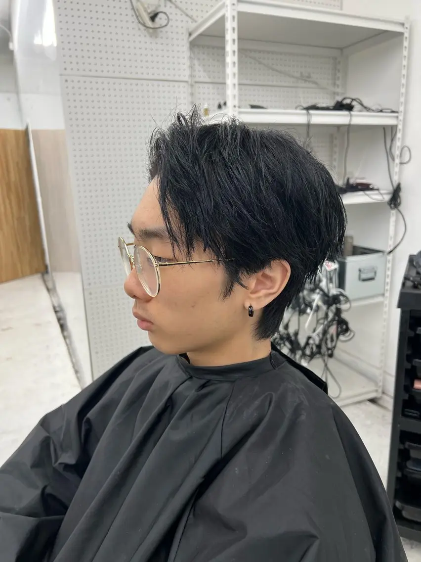 メンズ 七三 柏メンズパーマ特化 蛯谷 晃裕のヘアスタイル