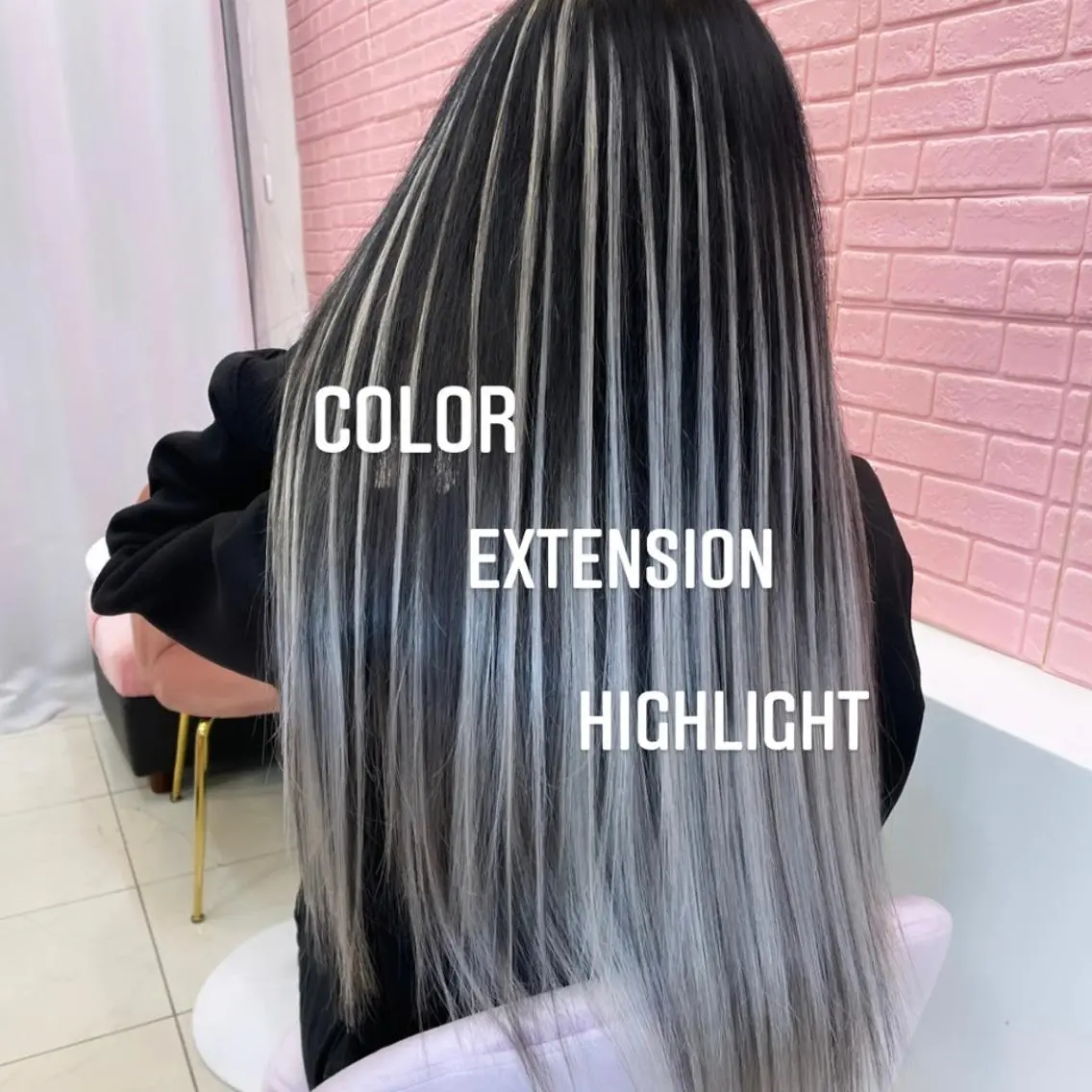 ロング カラー ヘアカラー エクステ エクステ🩵ブリーチ 韓国ヘア🩵KAEのヘアスタイル