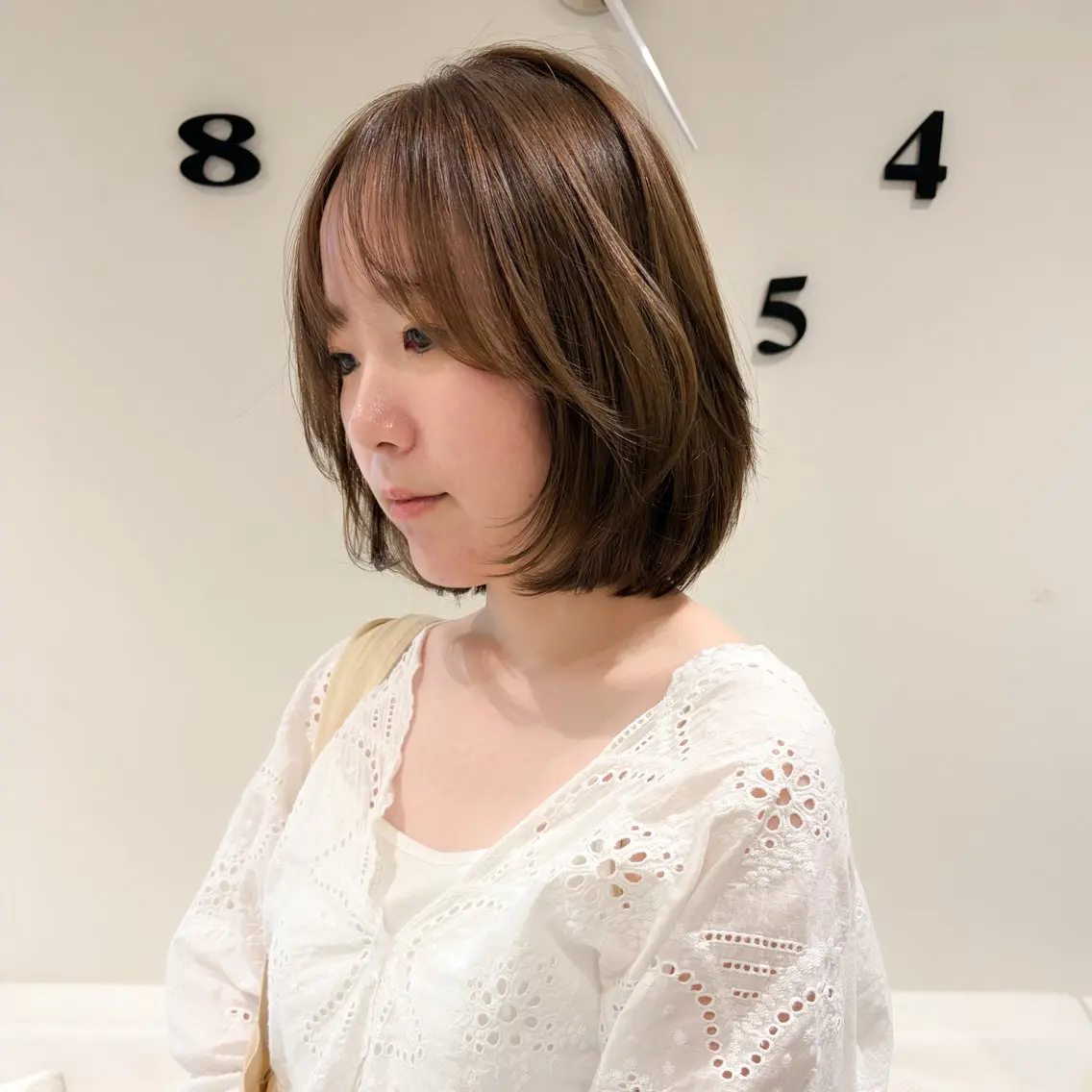 ミディアム ボブレイヤー ボブ レイヤーカット カット ヘアカラー 似合わせヘア🤍 面田法子のヘアスタイル
