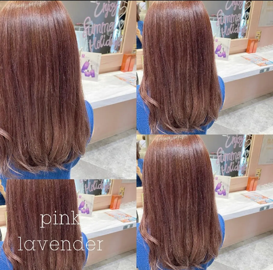 ロング カラー パーマ キッズ ラベンダーカラー ピンクカラー ピンクラベンダー RIYA❤︎ Aujuaソムリエのヘアスタイル