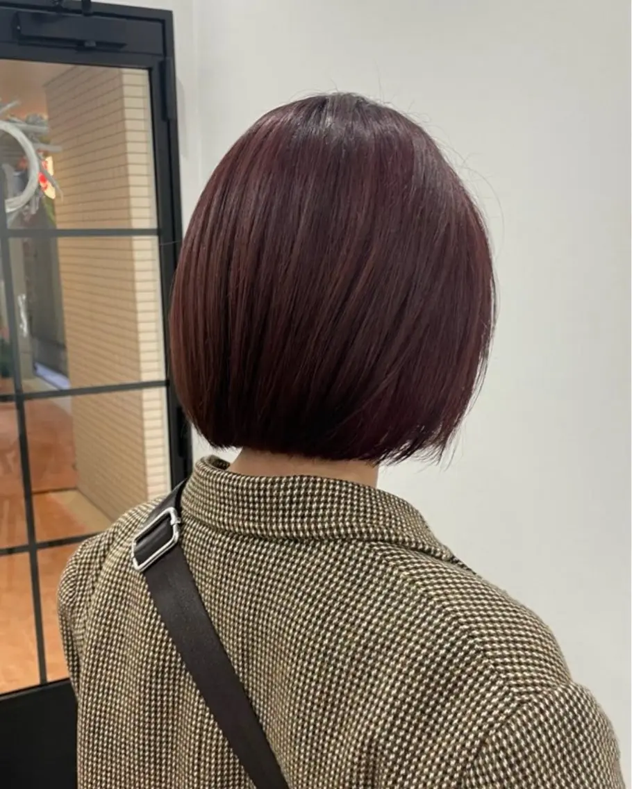 ミディアム カット ヘアカラー トリートメント ニシザカ マナのヘアスタイル