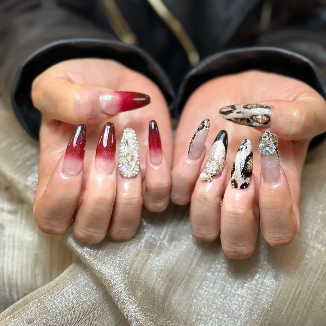 ネイル チークネイル フレンチネイル ジェルネイル ガラスフレンチ 韓国ネイル ハンドネイル ハンドケア Anh Nail 歌舞伎町のネイルデザイン