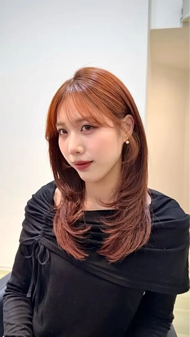 ロング レイヤーカット カット ヘアカラー トリートメント 渡部 貴優のヘアスタイル