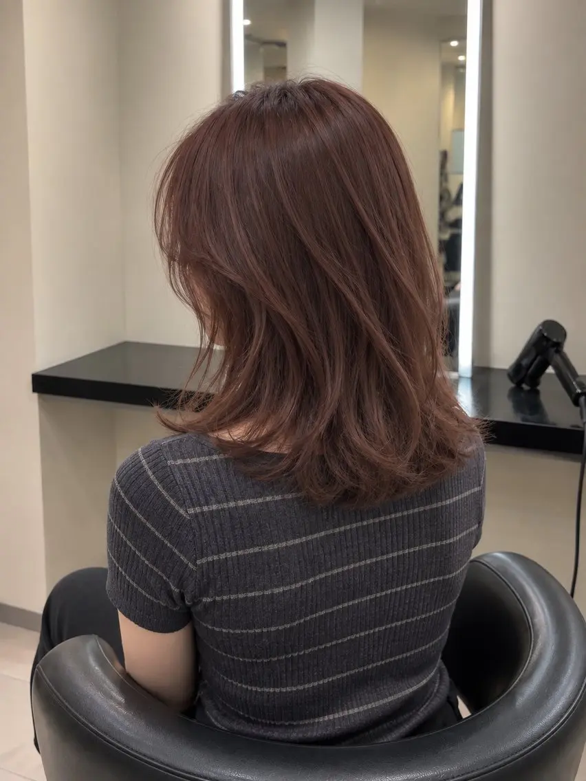 ミディアム カラー ブラウンカラー トリートメント 🌈ウルトワ水素 髪質改善naru🌈のヘアスタイル