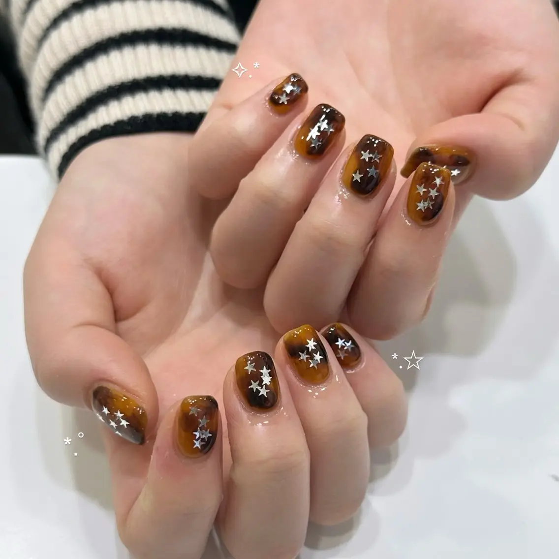 ネイル べっ甲ネイル Saki _Grancieuxのネイルデザイン