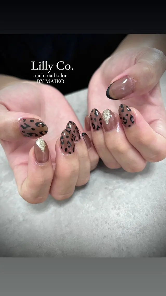 ネイル アニマル柄 ハンドネイル ハンドケア Lilly Co.のネイルデザイン