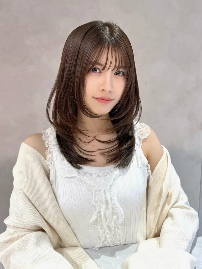 セミロング ✨レイヤー・ブリーチ なしダブル特化✨のヘアスタイル