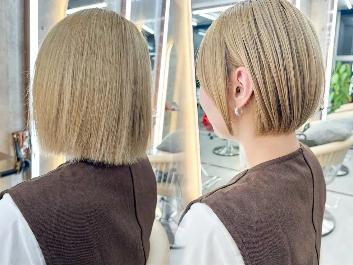 ミディアム カット ヘアカラー トリートメント 髪質改善🦋韓国ヘア /艶髪カラー/ゆうとのヘアスタイル
