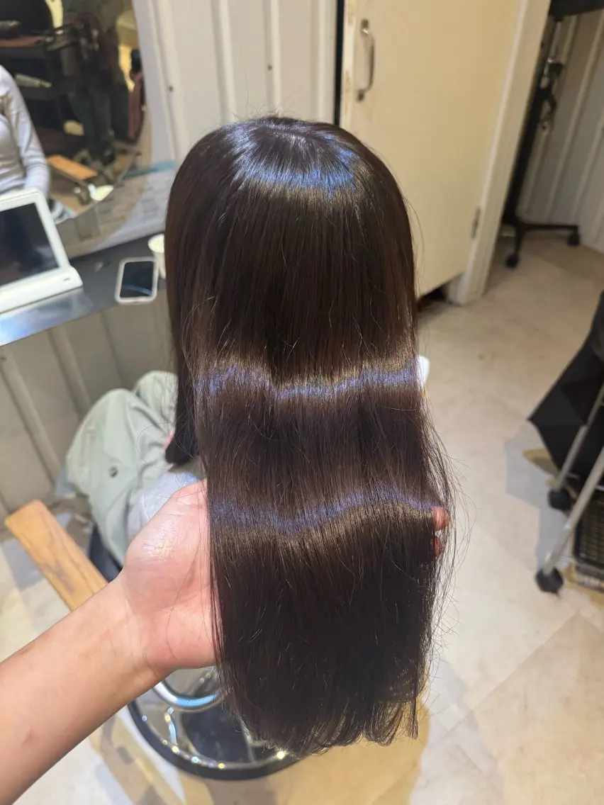 ロング カット ヘアカラー トリートメント 💎艶カラー髪質改善 💎🐇uraraのヘアスタイル