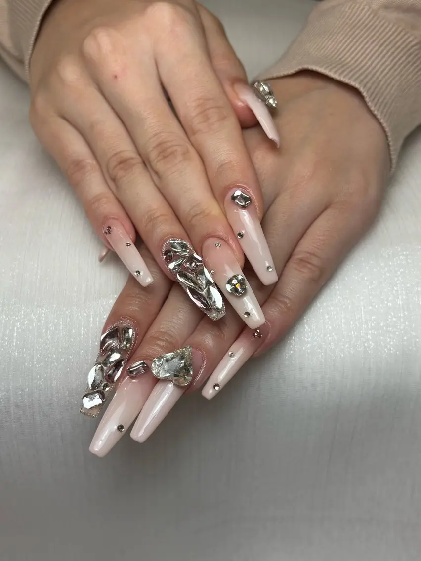 ネイル ジェルネイル 韓国ネイル パラジェル ワンホンネイル ハンドネイル 心花 𝜗𝜚 西川口Nailのネイルデザイン
