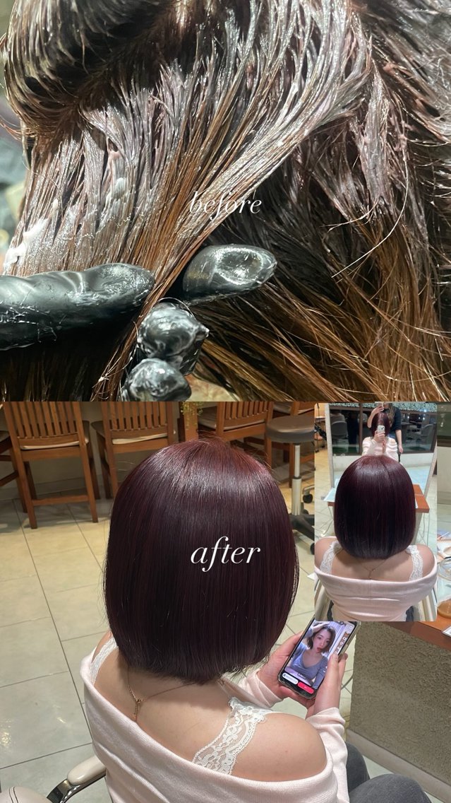 カラー 新谷 心愛のヘアスタイル