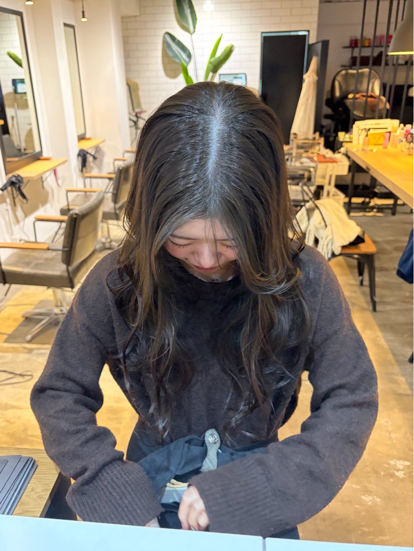 カラー ベージュカラー オリーブベージュ 心斎橋美容室 🎀kotoneのヘアスタイル