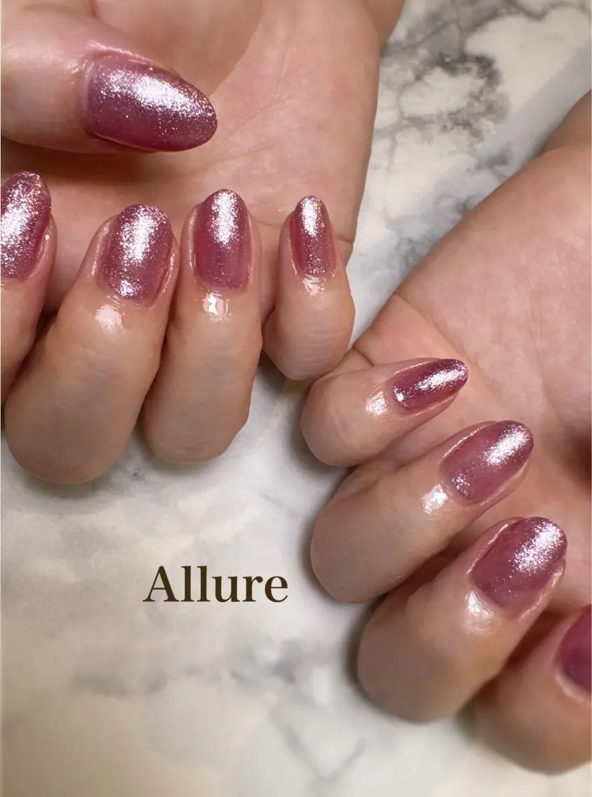 ネイル キラキラネイル ラメ(グリッター) ワンカラーネイル Allure Yuuのネイルデザイン
