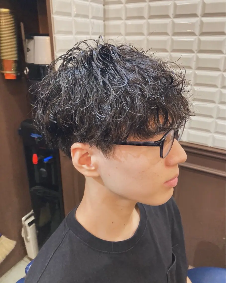 パーマ メンズ メンズパーマ 波巻きパーマ ルピナス中田店長 山口大地のヘアスタイル