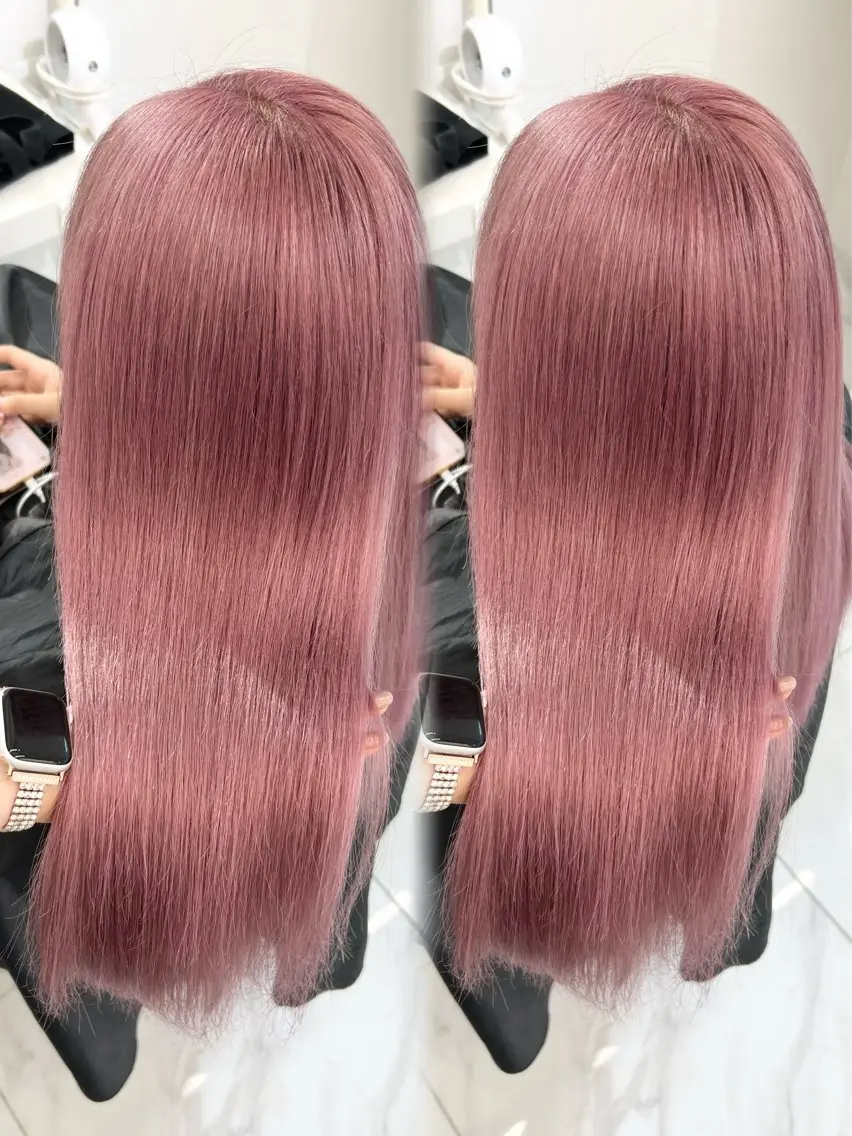 セミロング カラー ベージュカラー ブリーチ ケアブリーチ ダブルカラー ハイトーンカラー ヘアカラー トリートメント 盛れる顔周り🤍渋谷 Risa🎀のヘアスタイル