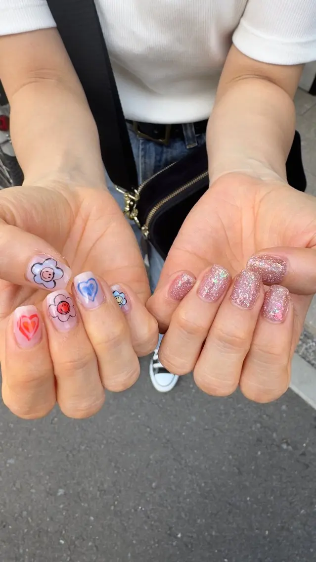 ネイル フラッシュネイル 韓国ネイル ラメ(グリッター) ラメグラデーション マグネットネイル ハンドネイル MH_ Nailのネイルデザイン