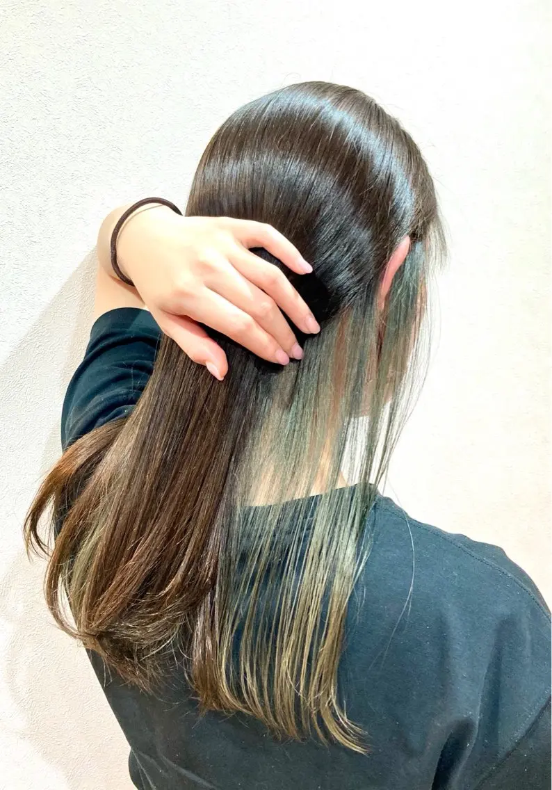 ロング カラー ブリーチ ケアブリーチ 縮毛矯正 トリートメント Annon プライベートサロンのヘアスタイル