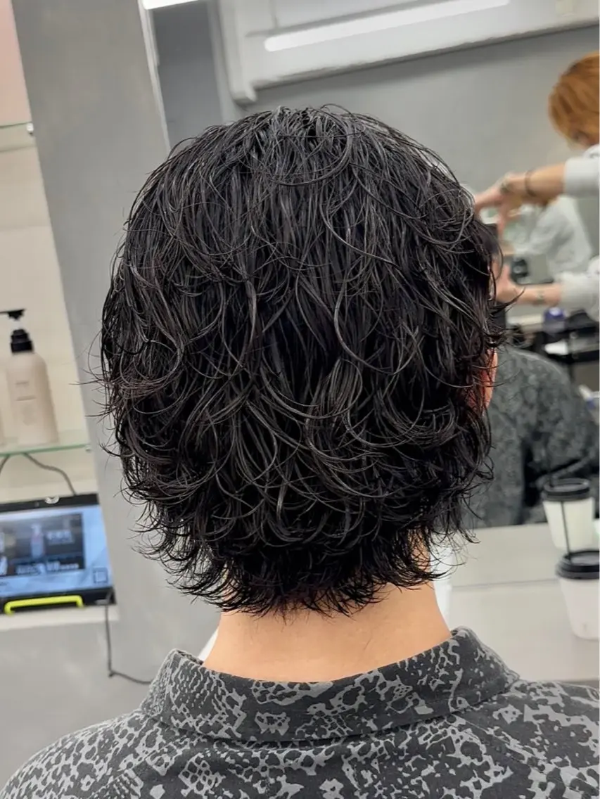 ミディアム パーマ メンズ 🌊メンズパーマ職人 🌊　とーやのヘアスタイル