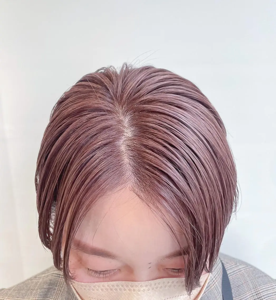 ショート カラー ショートボブ アディクシーカラー ブリーチ ブロンド ブルーカラー カット ヘアカラー トリートメント ヘッドスパ CEINE+ officialのヘアスタイル