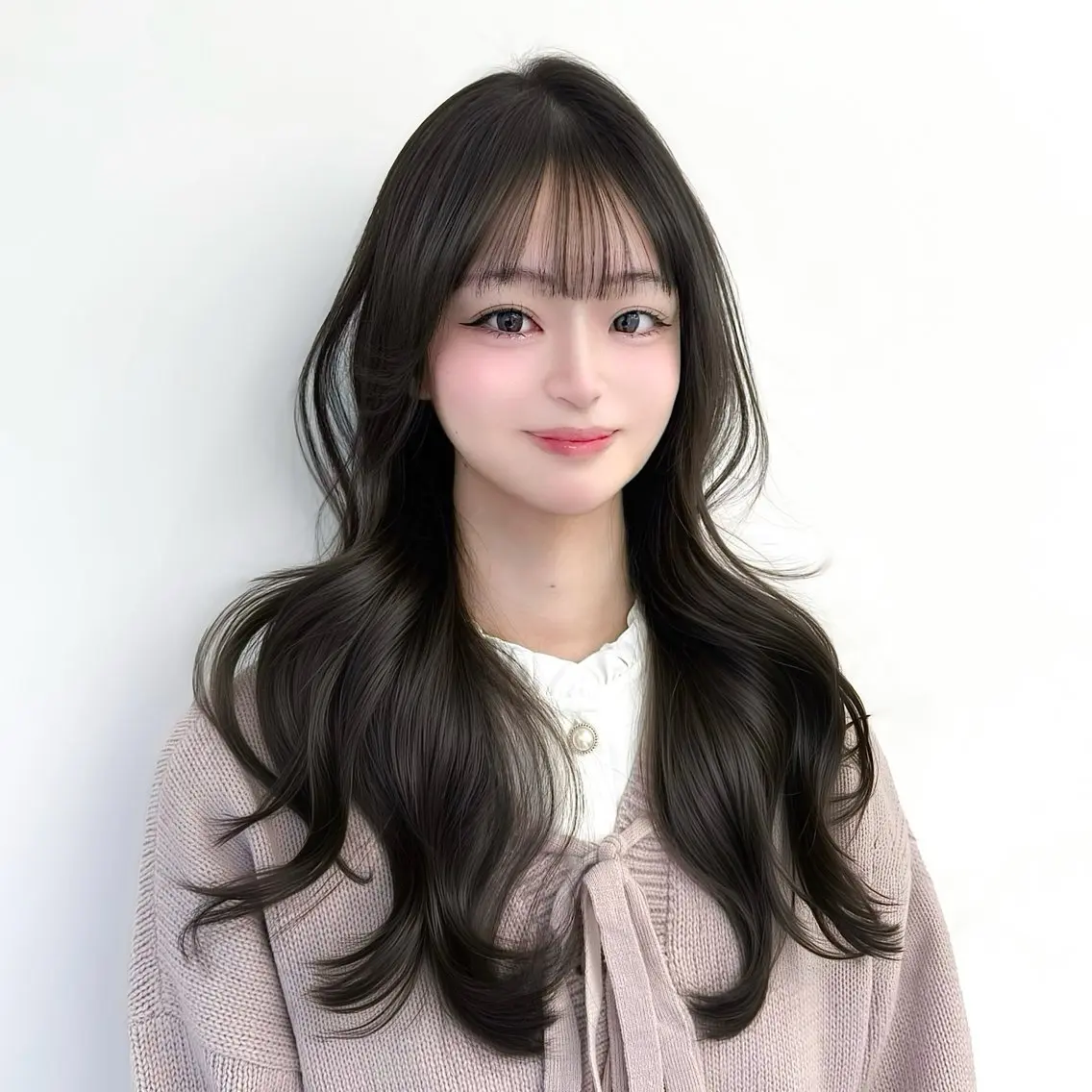 ロング カラー くびれヘア 髪質改善 韓国風ヘア レイヤーカット 似合わせカット カット ヘアカラー トリートメント 韓国ヘア🇰🇷× 髪質改善🫧テルのヘアスタイル