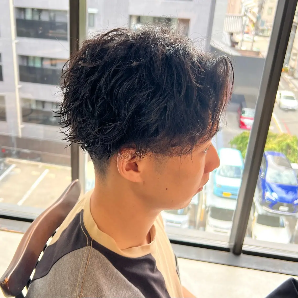メンズ メンズパーマ オオバヤシ マホのヘアスタイル