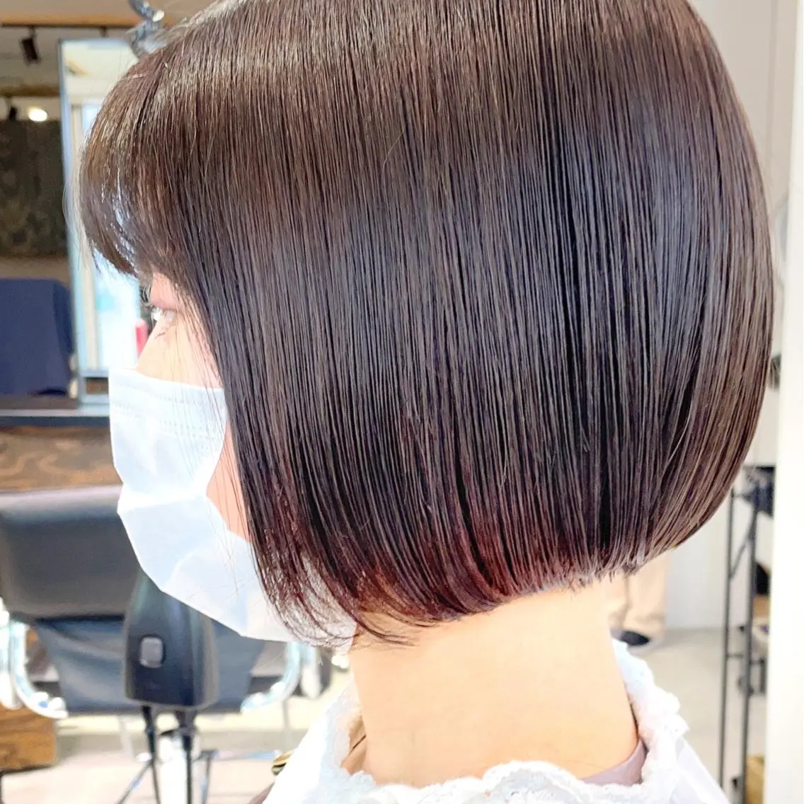 ショート カラー カット ヘアカラー トリートメント ボブ/縮毛/レイヤー モトナリのヘアスタイル