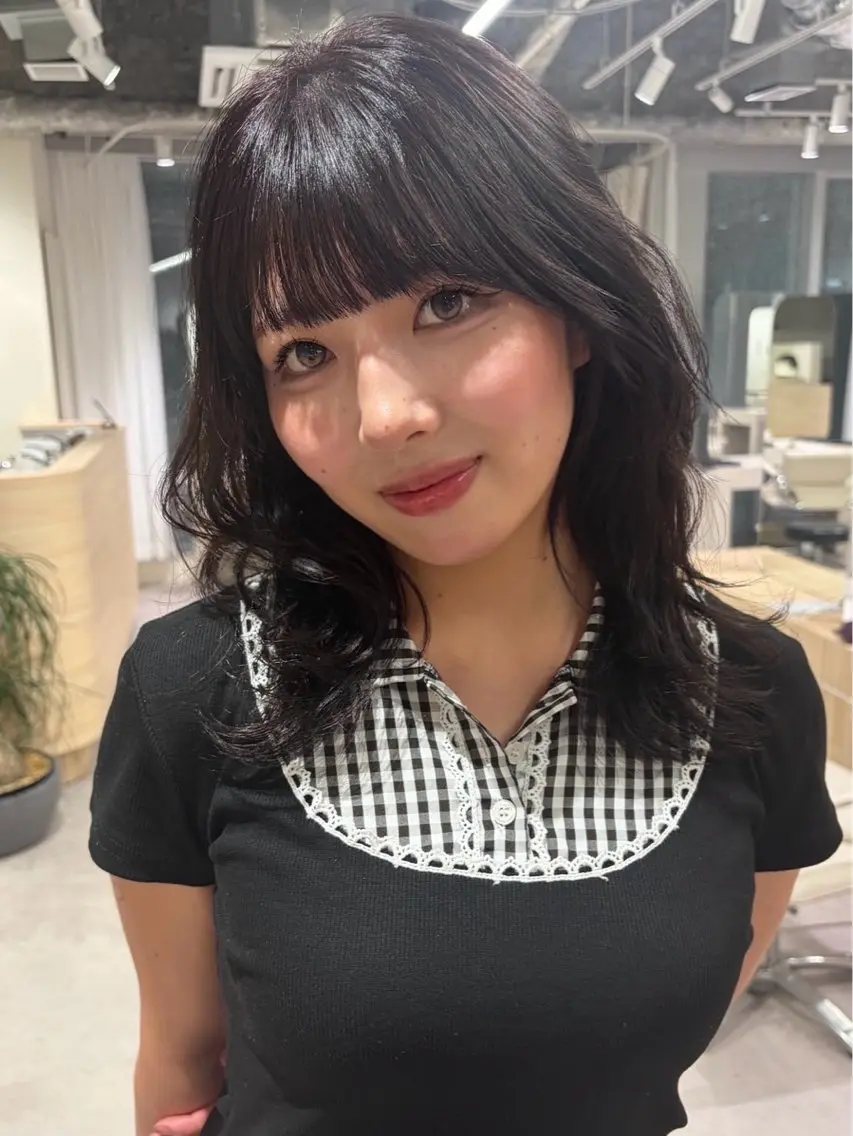 ミディアム ヘアカラー 透明感カラー🪽 ゆうかのヘアスタイル