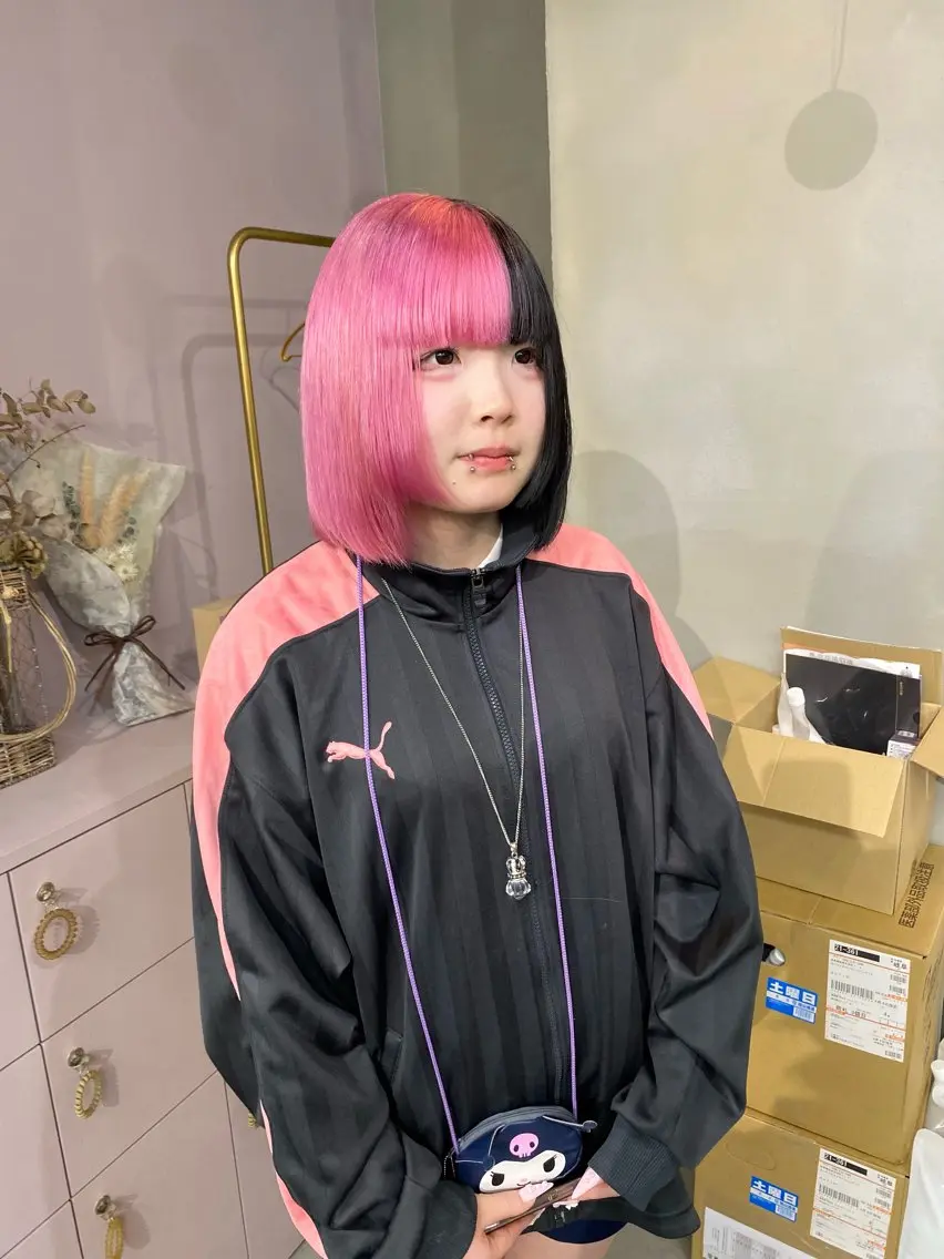 ショート カラー ヘアカラー 前橋 姫奈のヘアスタイル