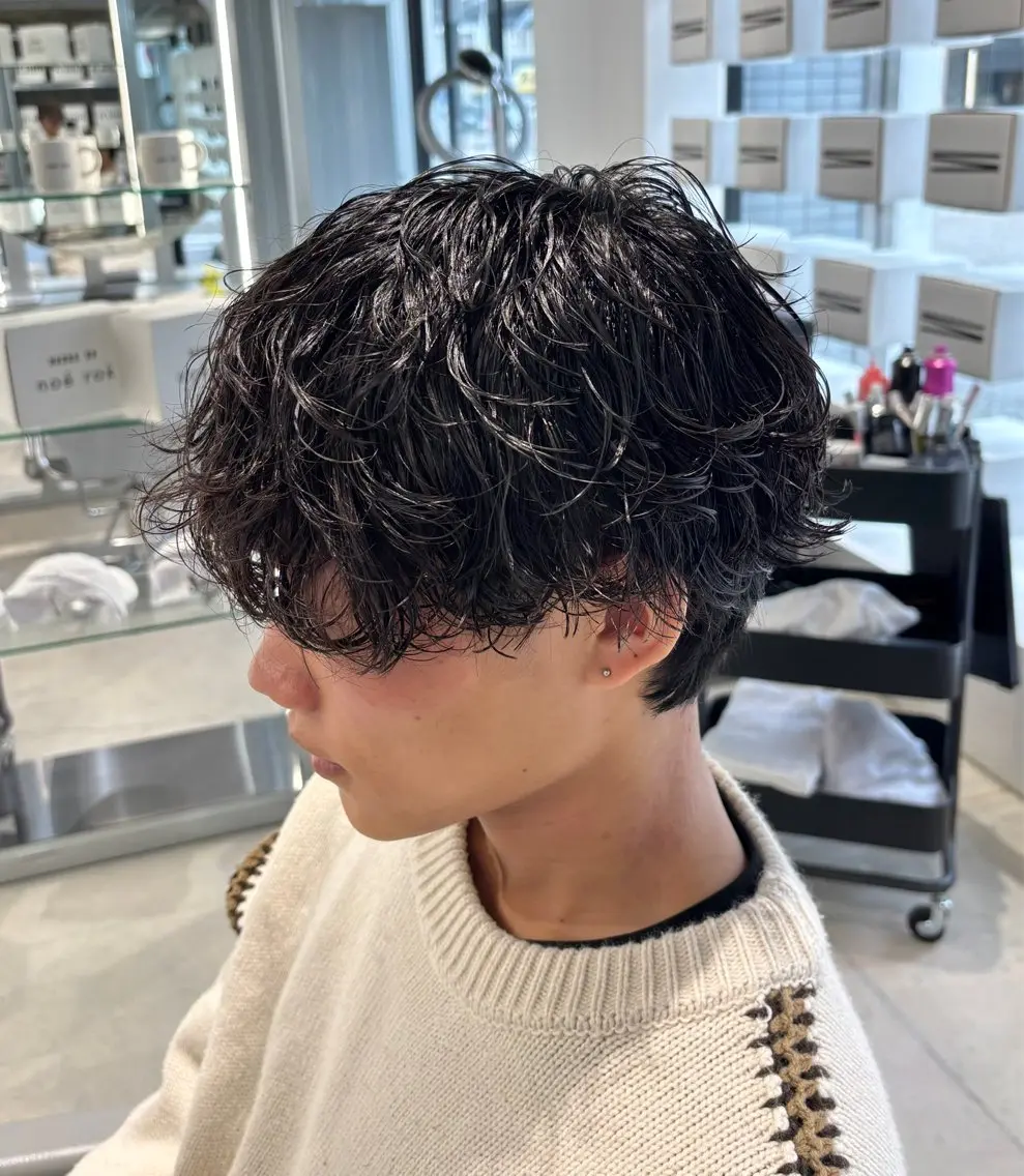 パーマ カット パーマ メンズ特化⚡️三村 彰吾⚡️カットパーマのヘアスタイル