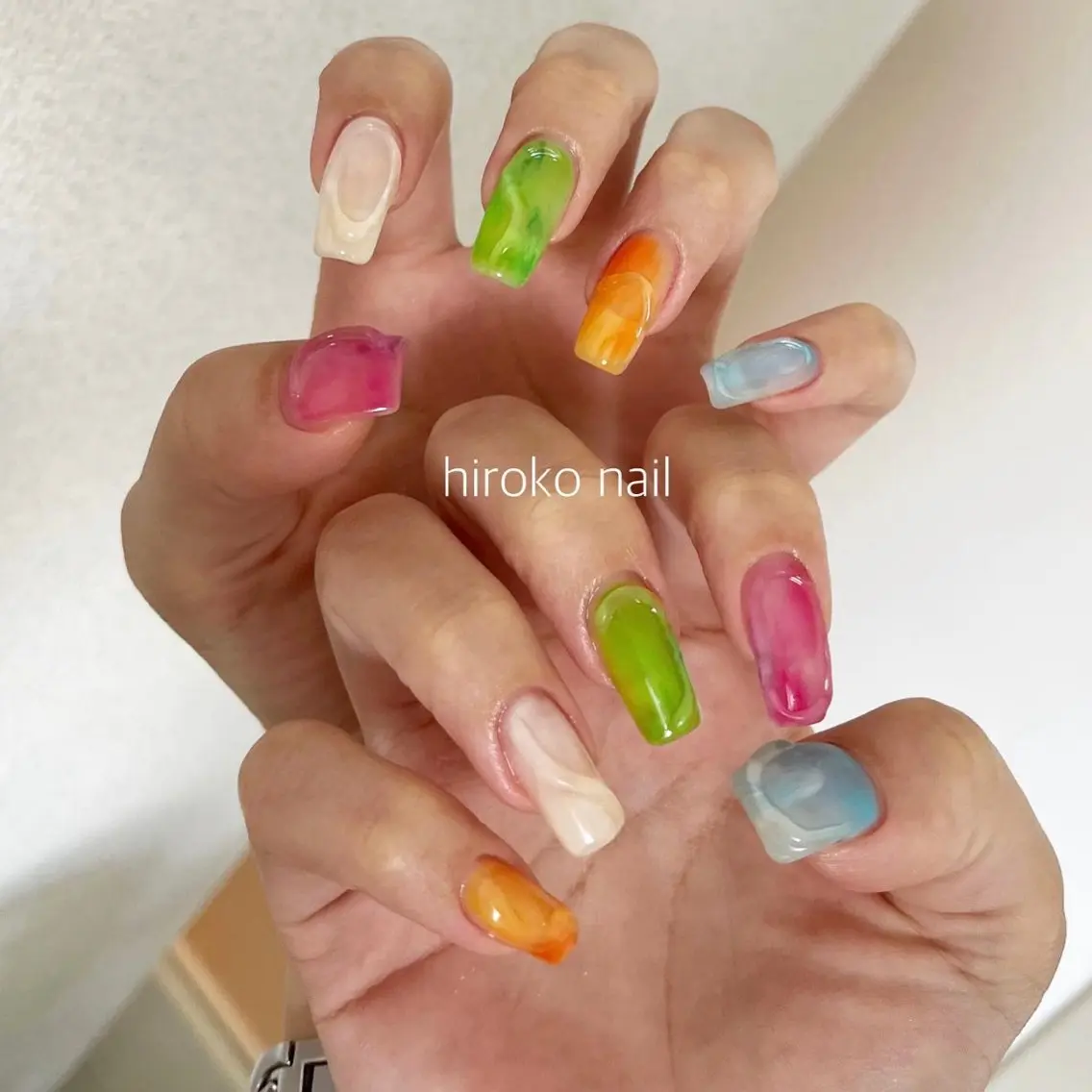 ロング ネイル hiroko nailのネイルデザイン