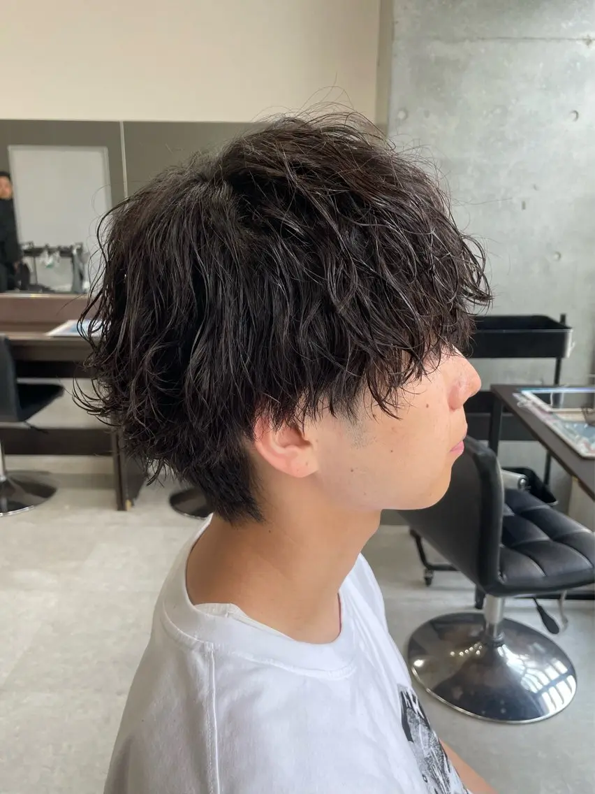 パーマ メンズ カット パーマ トリートメント ヘアセット メンズモテパーマ💙 fuwaのヘアスタイル