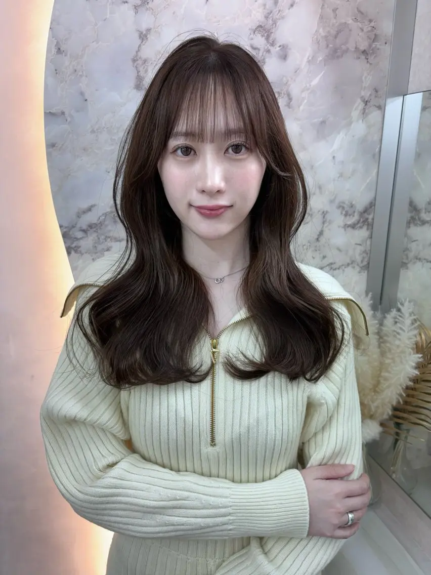 セミロング ヘアカラー ️🫧中島遼香🫧 Ess🪽髪質改善のヘアスタイル