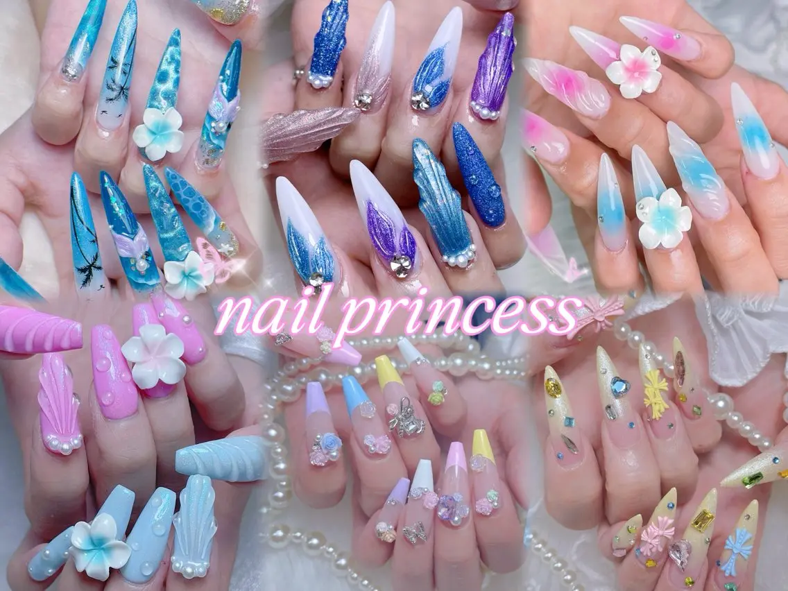 ネイル クリアネイル 韓国ネイル マグネットネイル ピンク スカルプネイル ハンドネイル princess スカルプ専門店のネイルデザイン